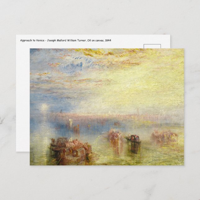 William Turner - Approach to Venice Postcard (Front/Back)