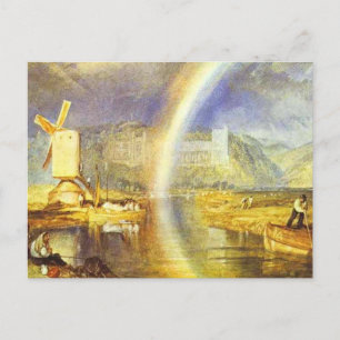 william turner arundel castle, with rainbow c 1824 postcard