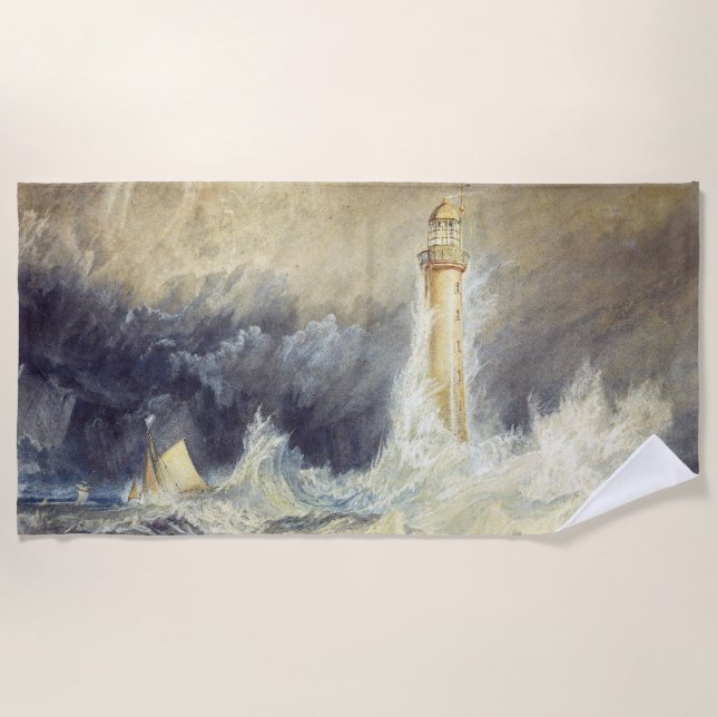 William Turner - Bell Rock Lighthouse Beach Towel (Front)