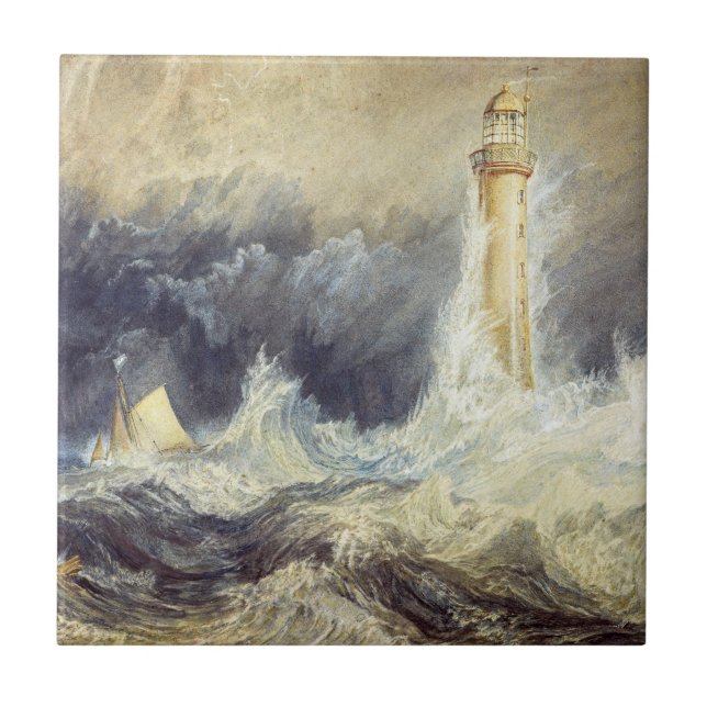 William Turner - Bell Rock Lighthouse Ceramic Tile (Front)