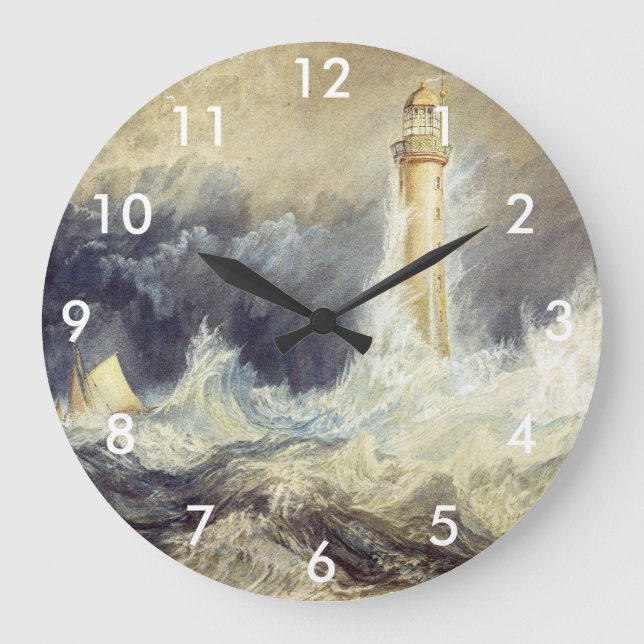 William Turner - Bell Rock Lighthouse Large Clock (Front)