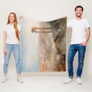 William Turner British - Modern Rome-Campo Vaccino Fleece Blanket