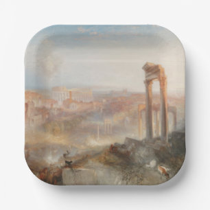 William Turner British - Modern Rome-Campo Vaccino Paper Plate