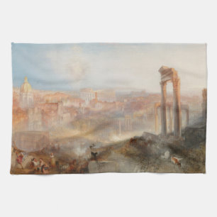 William Turner British - Modern Rome-Campo Vaccino Tea Towel