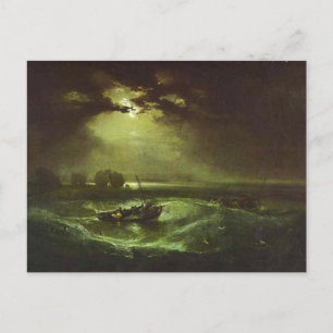 william turner - fishermen at sea postcard