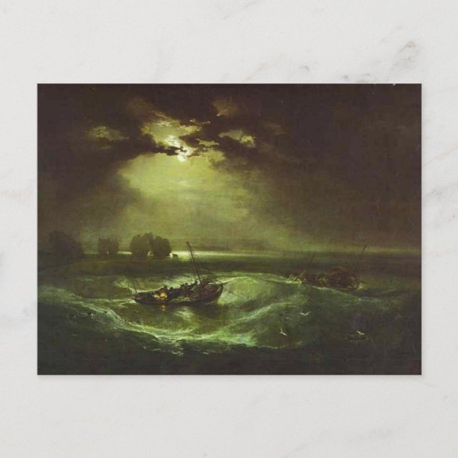 william turner - fishermen at sea postcard (Front)