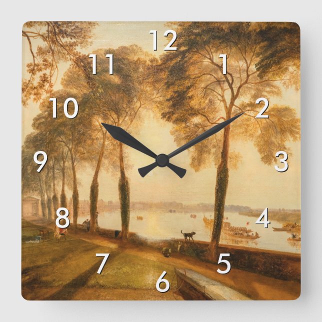 William Turner - Mortlake Terrace Square Wall Clock (Front)