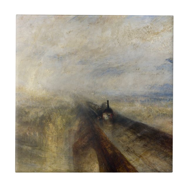 William Turner - Rain, Steam and Speed Ceramic Tile (Front)