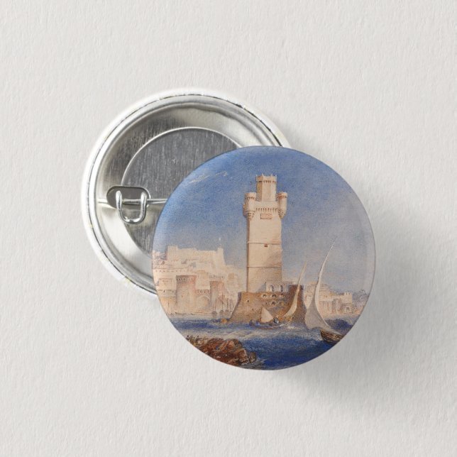 William Turner Rhodes 3 Cm Round Badge (Front & Back)