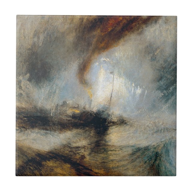 William Turner - Snow Storm Ceramic Tile (Front)