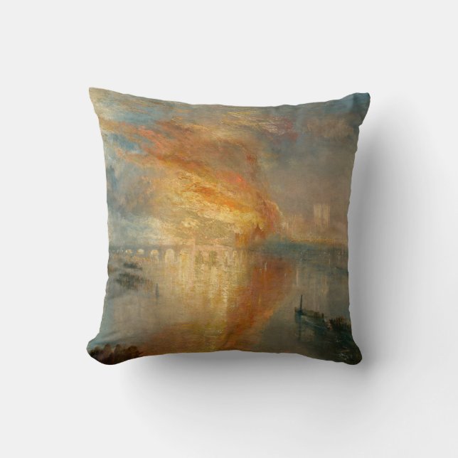 William Turner - The Burning of the Parliament Cushion (Front)