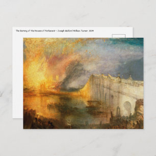 William Turner - The Burning of the Parliament Postcard