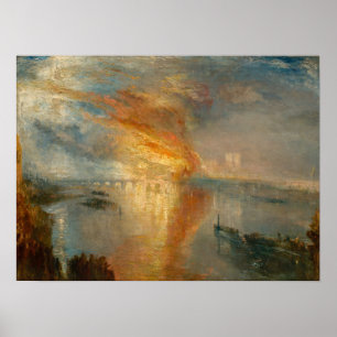 William Turner - The Burning of the Parliament Poster