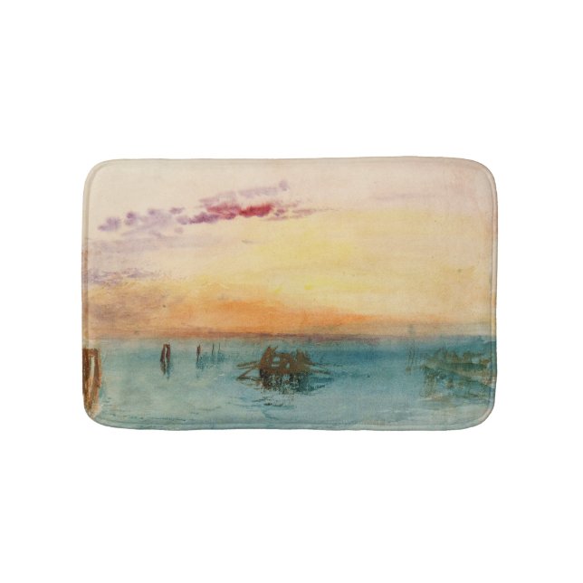 William Turner - The Lagoon near Venice at Sunset Bath Mat