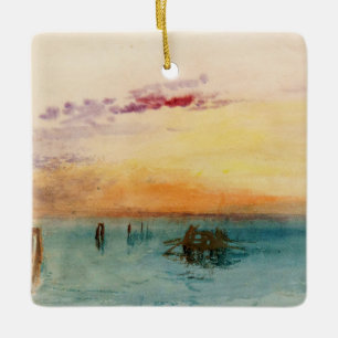 William Turner - The Lagoon near Venice at Sunset Ceramic Ornament