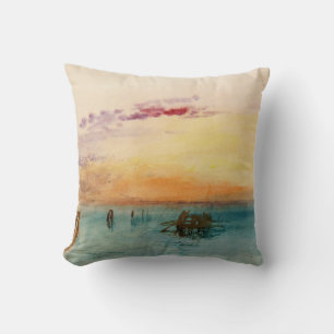 William Turner - The Lagoon near Venice at Sunset Cushion