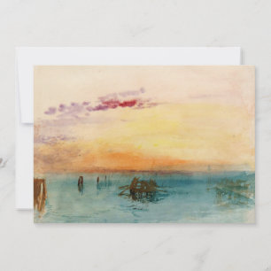 William Turner - The Lagoon near Venice at Sunset Invitation