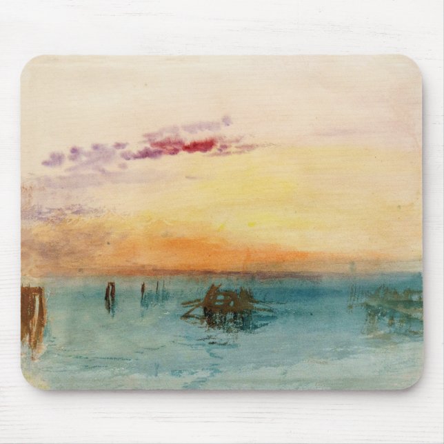 William Turner - The Lagoon near Venice at Sunset Mouse Pad (Front)