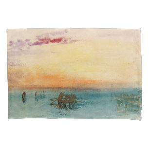 William Turner - The Lagoon near Venice at Sunset Pillowcase