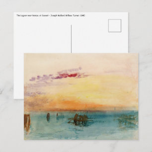 William Turner - The Lagoon near Venice at Sunset Postcard