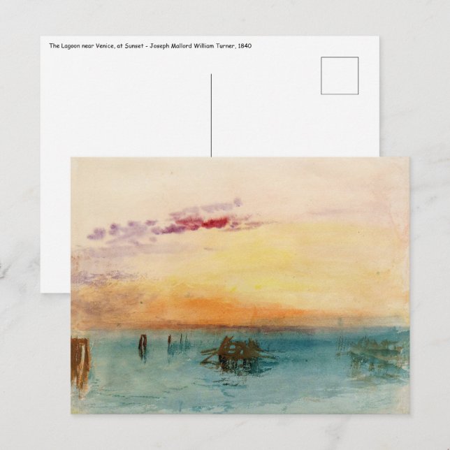 William Turner - The Lagoon near Venice at Sunset Postcard (Front/Back)