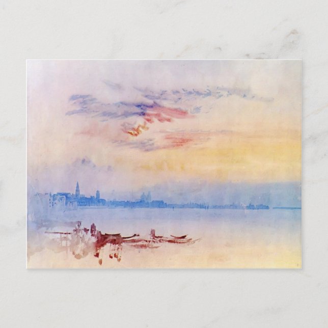 William Turner-Venice,East from Guidecca,Sunrise Postcard (Front)