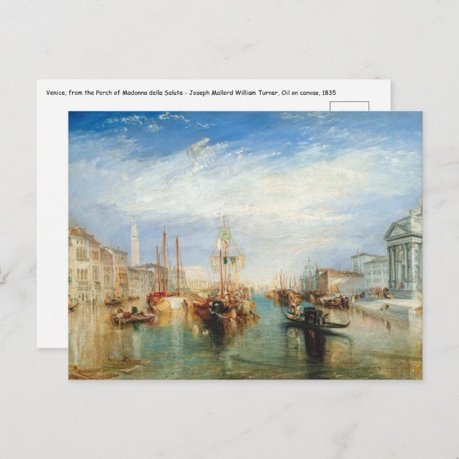 William Turner - Venice Porch Madonna della Salute Postcard (Front/Back)