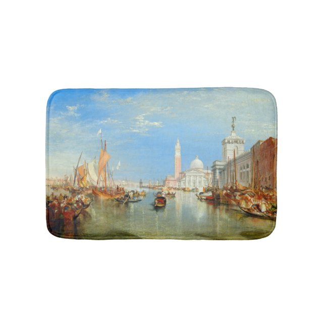 William Turner - Venice, The Dogana & San Giorgio Bath Mat (Front)