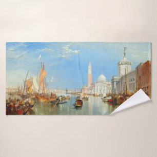 William Turner - Venice, The Dogana & San Giorgio Bath Towel Set
