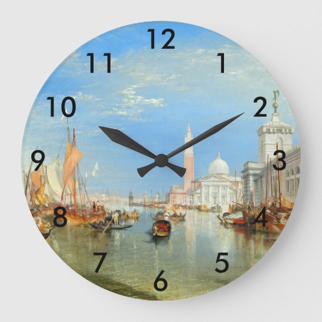 William Turner - Venice, The Dogana & San Giorgio Large Clock (Front)