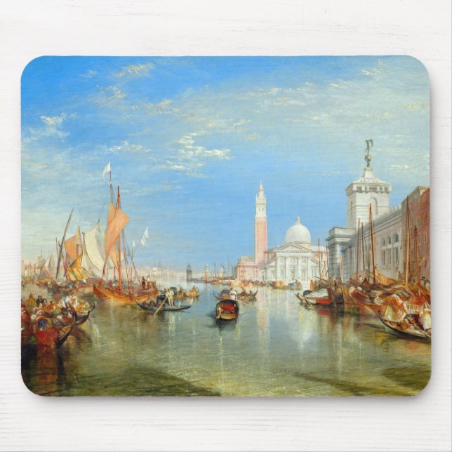 William Turner - Venice, The Dogana & San Giorgio Mouse Pad (Front)