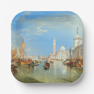 William Turner - Venice, The Dogana & San Giorgio Paper Plate