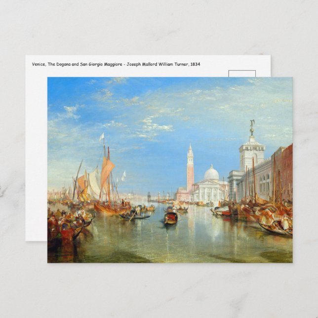 William Turner - Venice, The Dogana & San Giorgio Postcard (Front/Back)