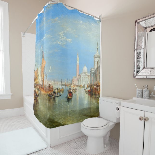 William Turner - Venice, The Dogana & San Giorgio Shower Curtain (In Situ)