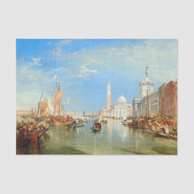 William Turner - Venice, The Dogana & San Giorgio Tissue Paper (Front)