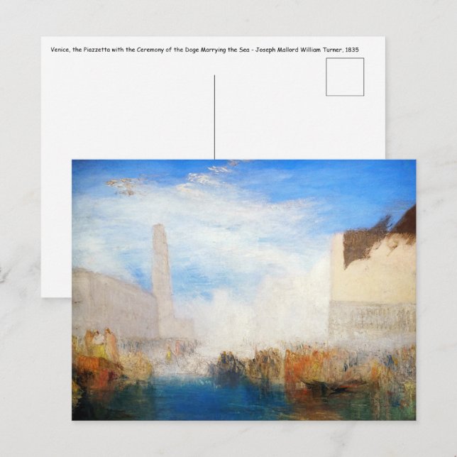 William Turner - Venice, the Piazzetta Postcard (Front/Back)
