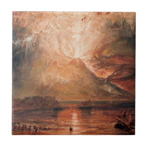 William Turner - Vesuvius in Eruption Ceramic Tile