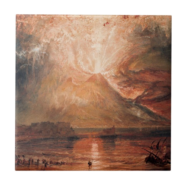 William Turner - Vesuvius in Eruption Ceramic Tile (Front)