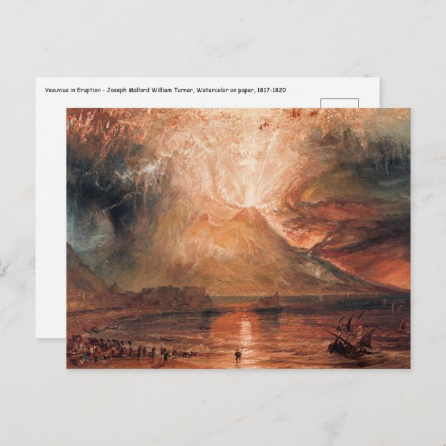 William Turner - Vesuvius in Eruption Postcard (Front/Back)