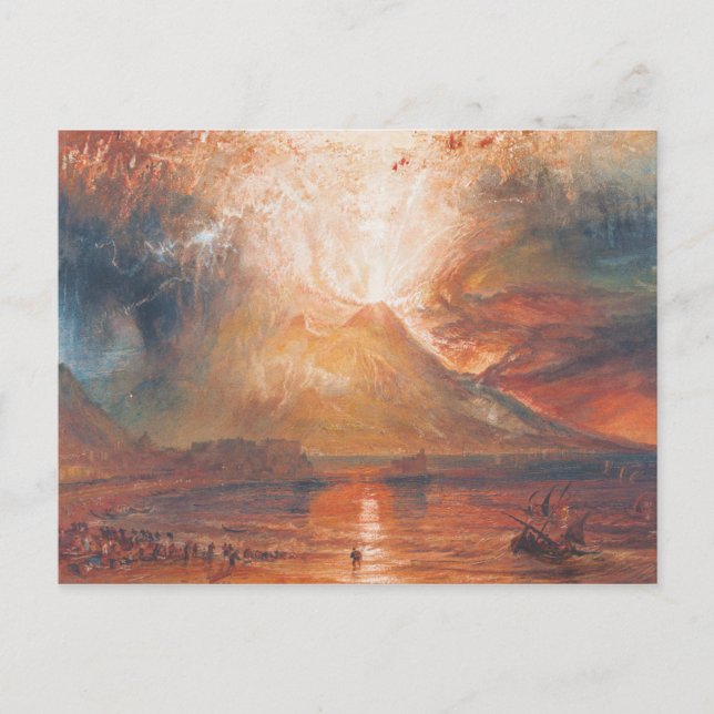 William Turner Vesuvius in Eruption waterscape art Postcard (Front)