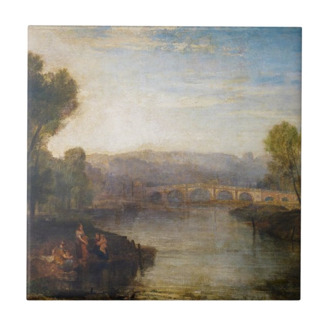 William Turner - View of Richmond Hill and Bridge Ceramic Tile (Front)
