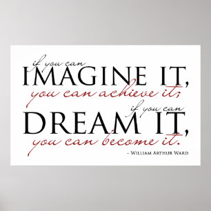 William Ward Imagine Quote Poster