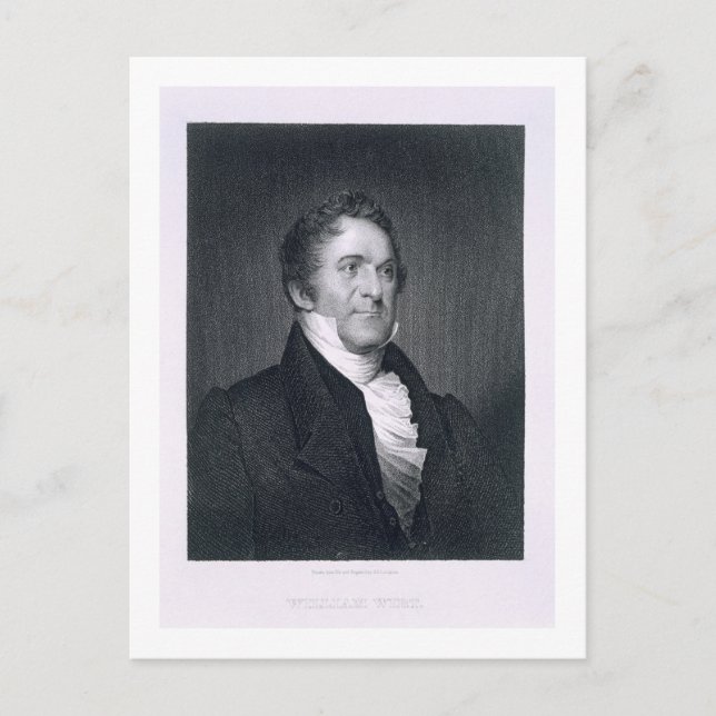 William Wirt (engraving) Postcard (Front)