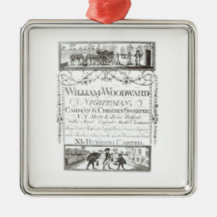 William Woodward, Nightman, Carman and Chimney Swe Metal Ornament
