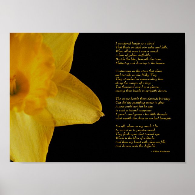 William Wordsworth Daffodils Poster (Front)