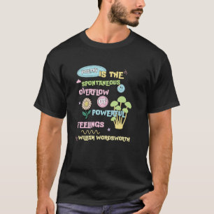 William Wordsworth Quote Poetry Poem Writing Write T-Shirt
