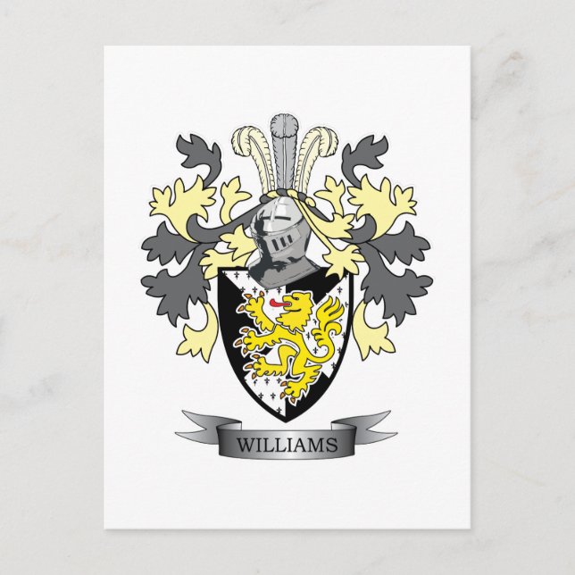 Williams Coat of Arms Postcard (Front)