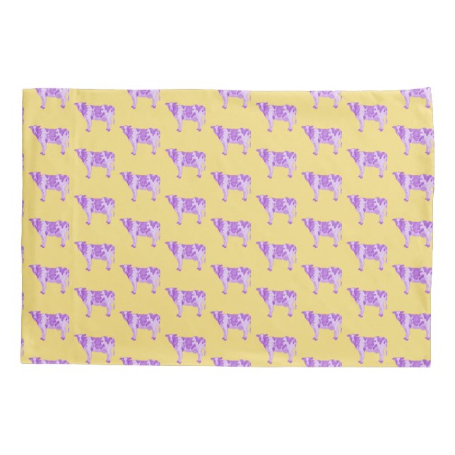 Williams College Ephs Purple Cows Pillowcase (Back)
