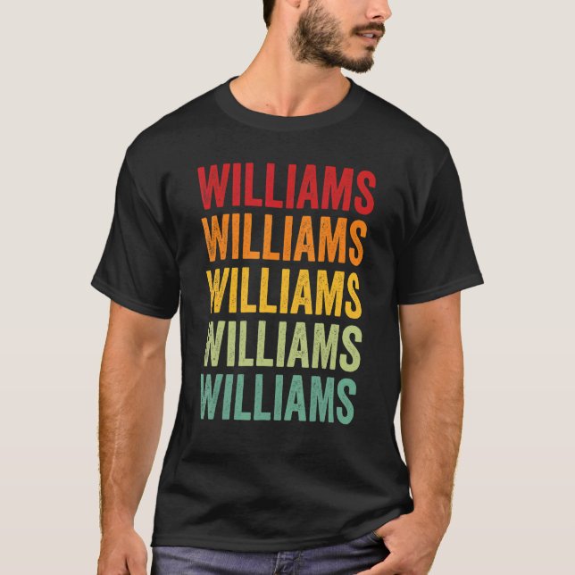 Williams County Ohio Rainbow Text Design T-Shirt (Front)