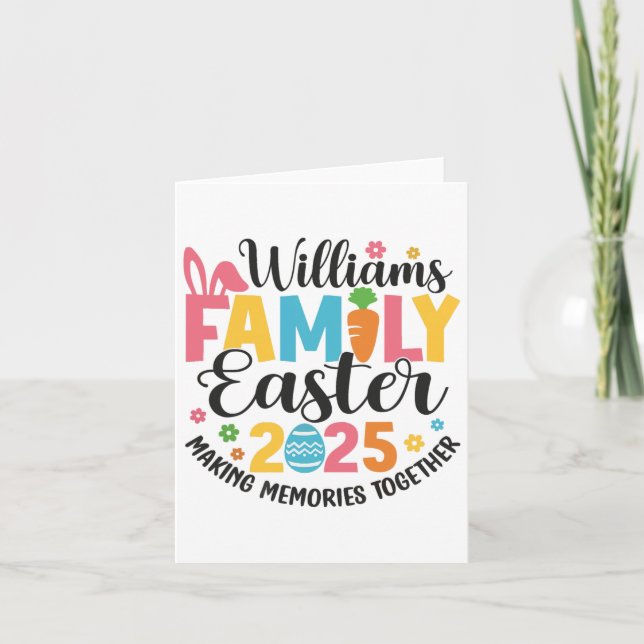 Williams Easter Family Matching  Card (Front)